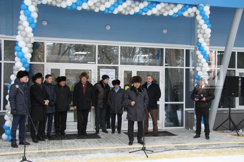 Рөстәм Миңнеханов белән Хулио Маглионе Дәрвишләр бистәсендә яңа бассейн ачты