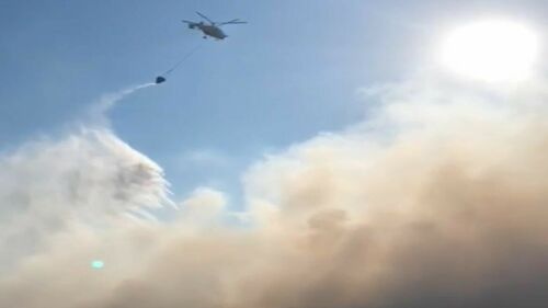 Ут белән көрәшүчеләр Лаеш районындагы полигонда пыскып яткан чүп өемен сүндерүен дәвам итә