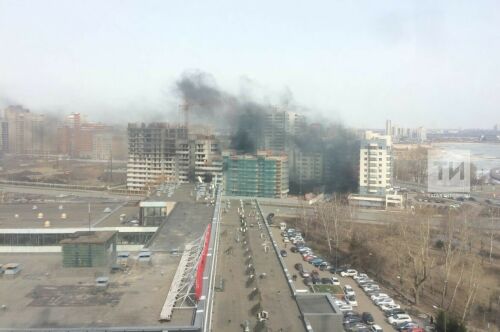 Казанда "Гаилә" үзәге каршындагы төзелеш мәйданчыгында янгын чыккан
