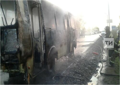 Чистайда пассажир автобусы янып беткән