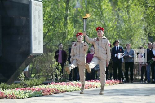 Рөстәм Миңнеханов Казанның Юдино бистәсендә яңартылган Дан аллеясын ачты