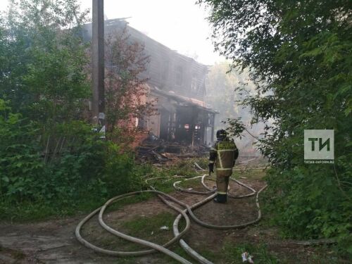 Яшел Үзәннең Полукамушки бистәсендә чыккан чираттагы янгын видеога эләккән 