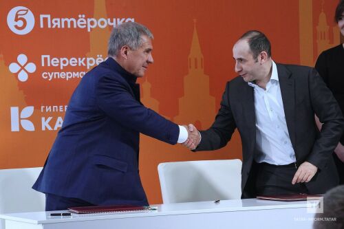Миңнеханов: Татарстанда X5 RetailGroup компаниясе белән сәүдә челтәрен булдыру мөһим 