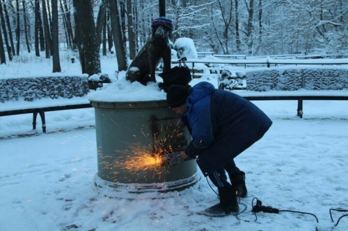 Алабугада хуҗасыз этләргә куелган һәйкәлнең эченә җыелган акчаны алдылар