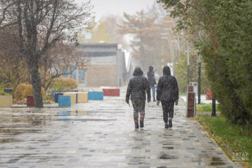 Бүген Татарстанда яңгыр һәм кар явачак