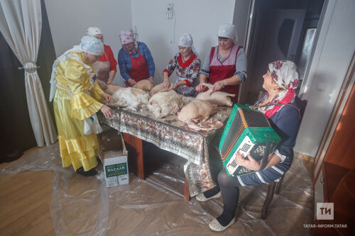 Тәберде Чаллысы авылында каз өмәсе