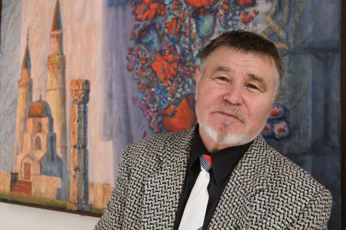 Мөдәррис Минһаҗевның 50 еллык иҗатына багышланган күргәзмә ачылышыннан фоторепортаж