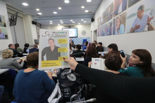 "Татмедиа" җитәкчелегенең татар журналистлары белән очрашудан фоторепортаж