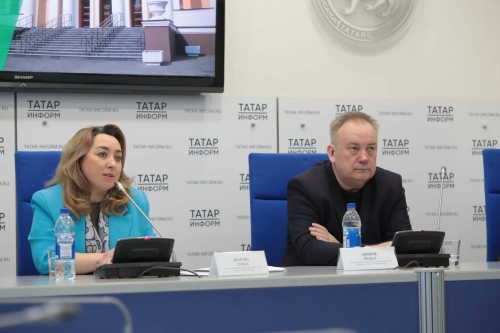 Кариев театрының юбилей сезоны проектларына багышланган матбугат конференциясеннән фоторепортаж