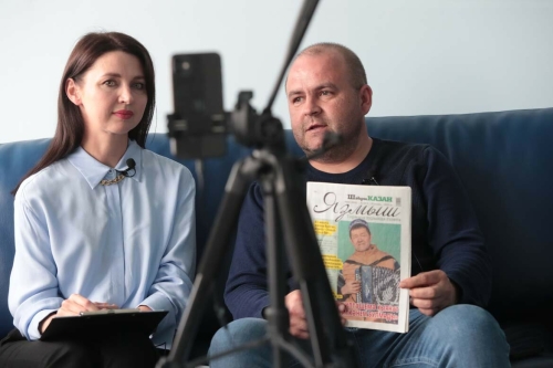 "Шәһри Казан" газетасының баш мөхәррире Радик Сабиров белән әңгәмәдән фоторепортаж