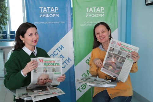 Журналист Мөнирә Сәгыйдуллина белән туры эфирдан фоторепортаж