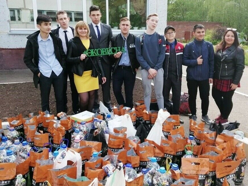 Түбән Кама укучылары ике тоннага якын тотылган батарейка җыйган
