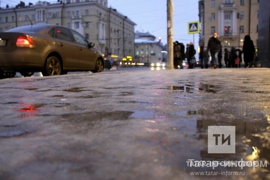 Синоптиклар Татарстан юлларында көчле бозлавык хасил булуы турында кисәтте