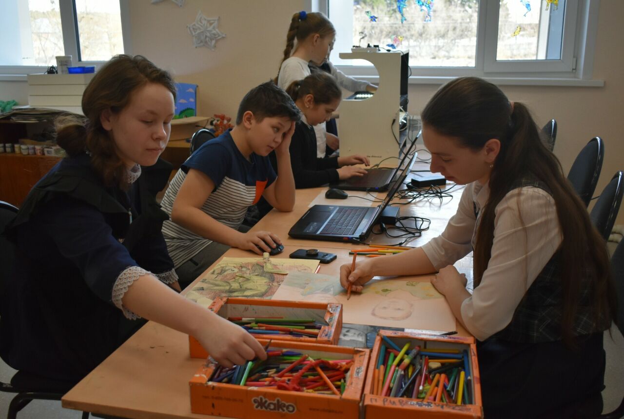 Питрәч районы Ленино-Кокушкино балалар сәнгать мәктәбе укучылары фильм төшерә