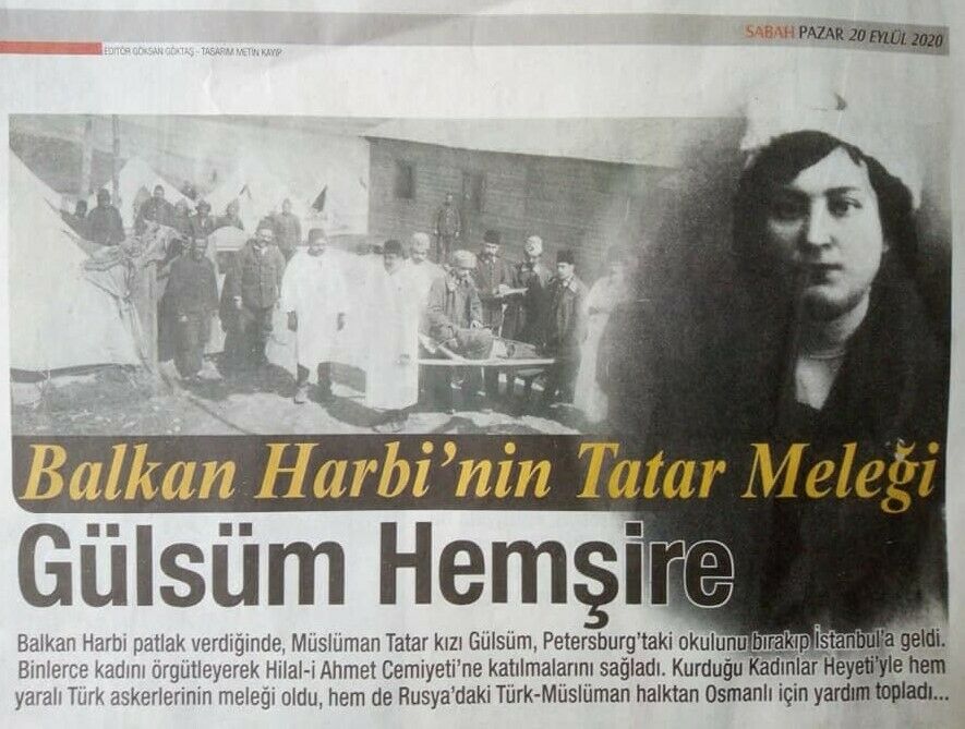 Төркиянең «Сабах» газетасында Гөлсем Камалова турында мәкалә басылды
