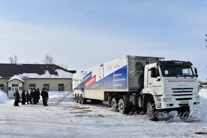 Мобиль поликлиника Аксубай районы авылларында пациентларны кабул итә