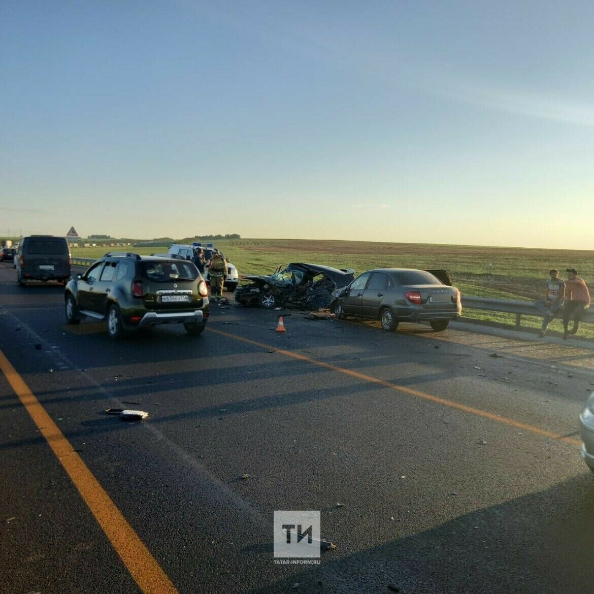 М7 трассасында дүрт машина белән авариядә бер кеше һәлак булган, бер кеше имгәнгән