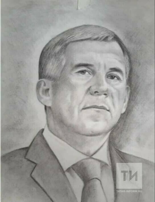Әфганстанда яшәүче инвалид татар кызы Рөстәм Миңнеханов портретын ясаган