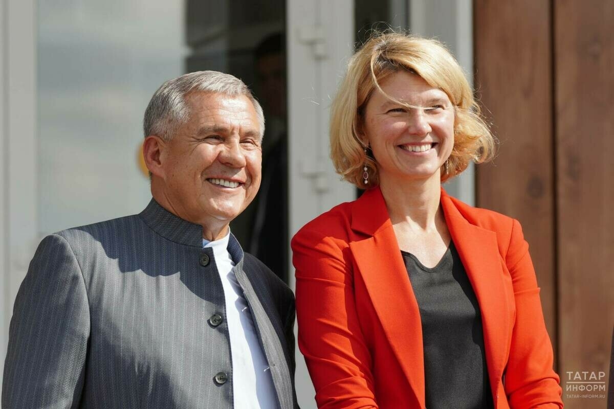 Рөстәм Миңнеханов һәм Оксана Лут Татарстанның Лаеш районында агробиотехнопарк ачты