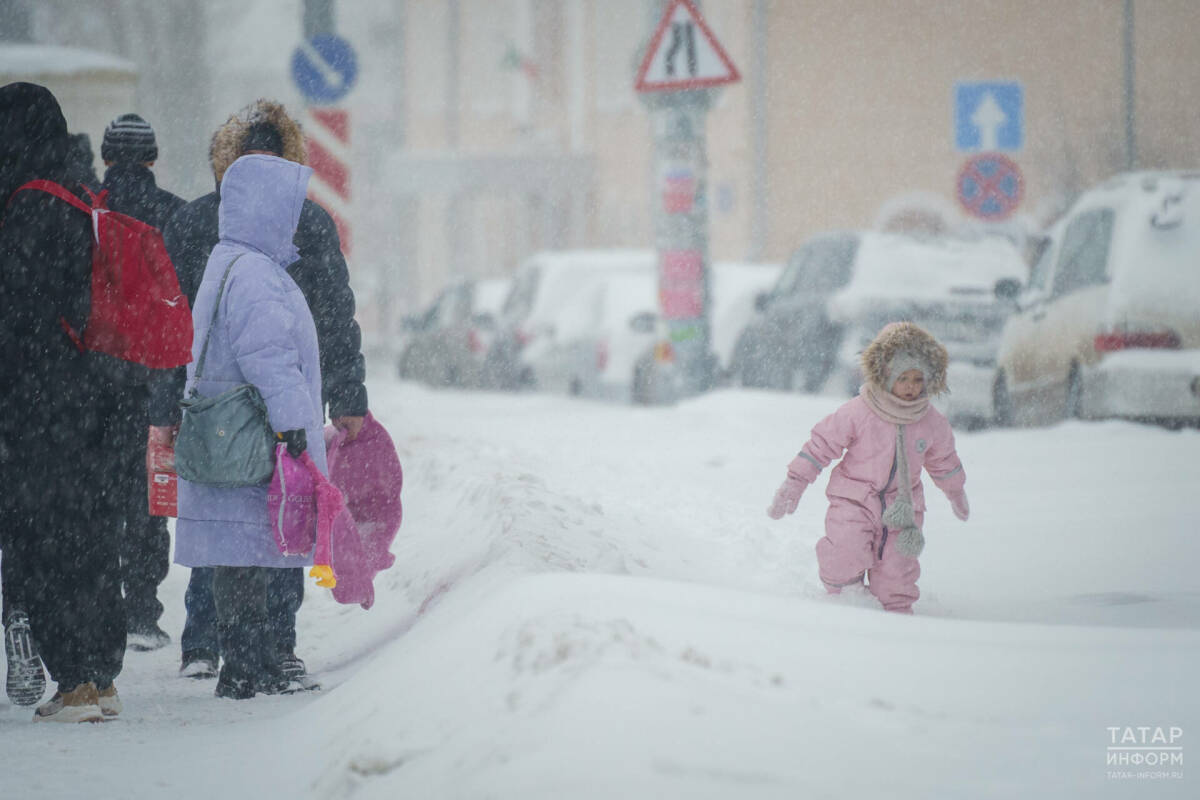 Көчле кар һәм җил булу сәбәпле, Татарстанда шторм кисәтүе игълан ителде