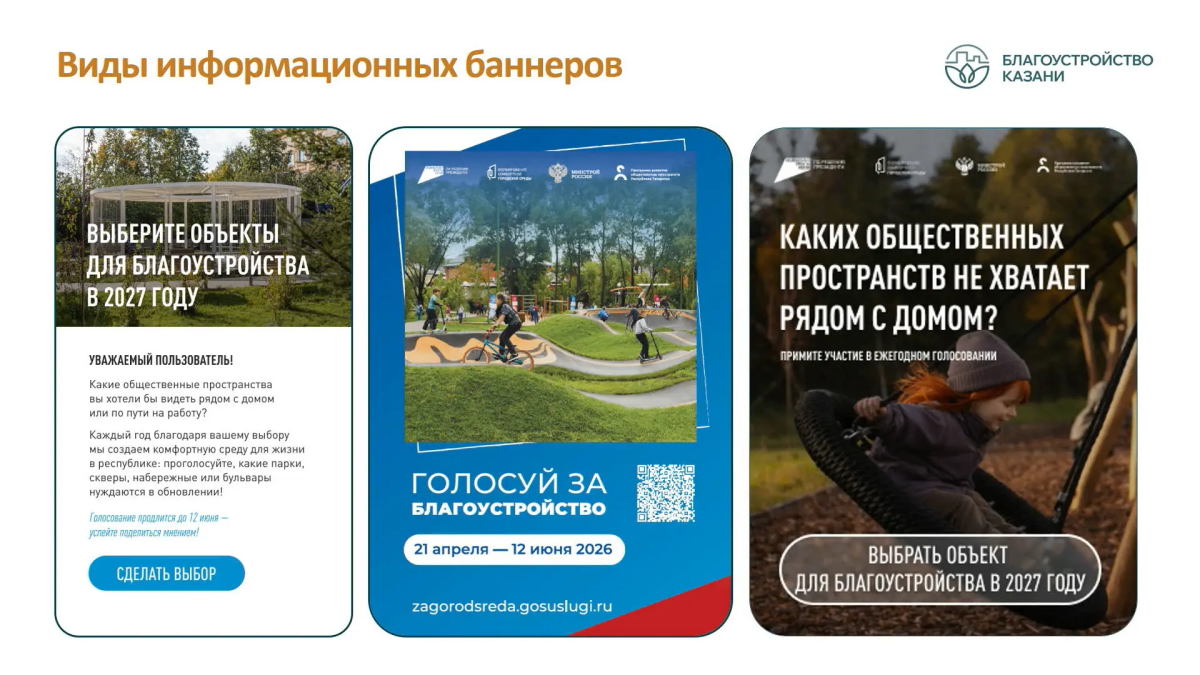 Казанда парк һәм скверларны төзекләндерү өчен 25 мең кеше тавыш биргән