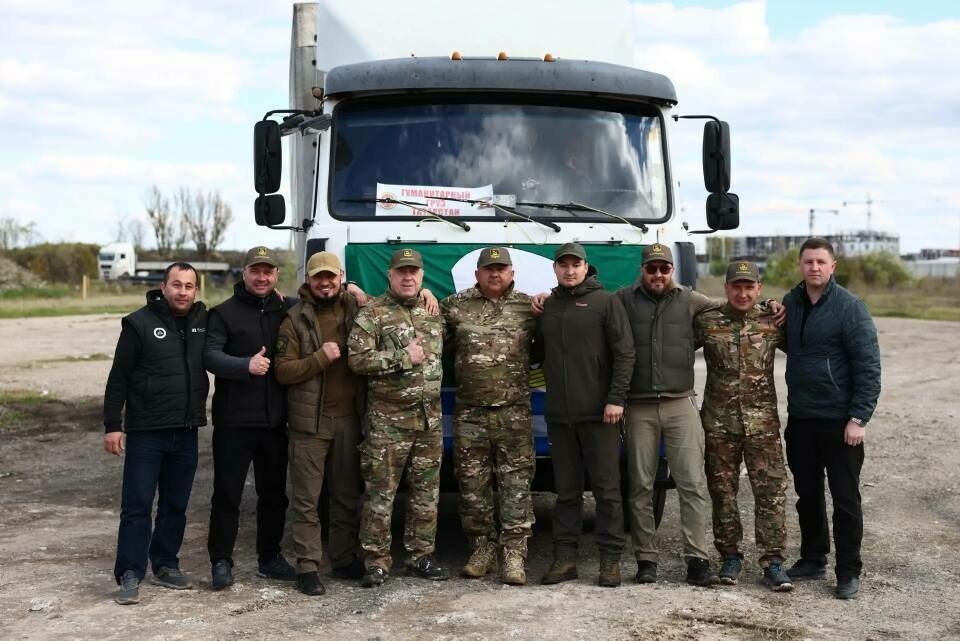 Яшел Үзән районыннан Лисичанскига 10 тонна гуманитар ярдәм китерделәр